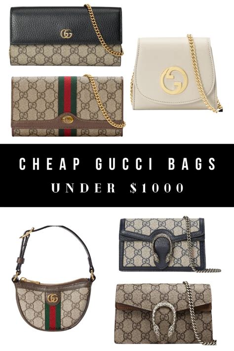 gucci bag under 1000|gucci least expensive item.